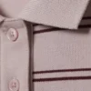 Polo de algodón de manga larga – Rayas rosa claro Polo de algodón de manga larga – Rayas rosa claro