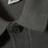 Polo de piqué de algodón de manga corta – Gris oscuro Polo de piqué de algodón de manga corta – Gris oscuro