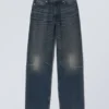 Rail Mid Rise Loose Wide Jeans – Azul océano profundo – Azul oscuro Rail Mid Rise Loose Wide Jeans – Azul océano profundo – Azul oscuro
