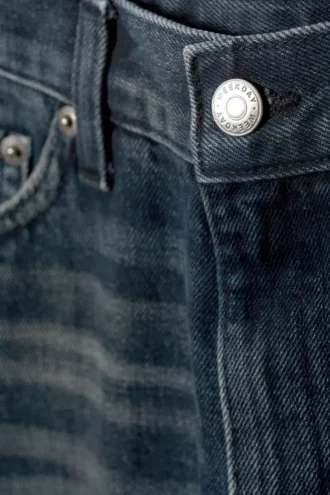 Rail Mid Rise Loose Wide Jeans – Azul océano profundo – Azul oscuro