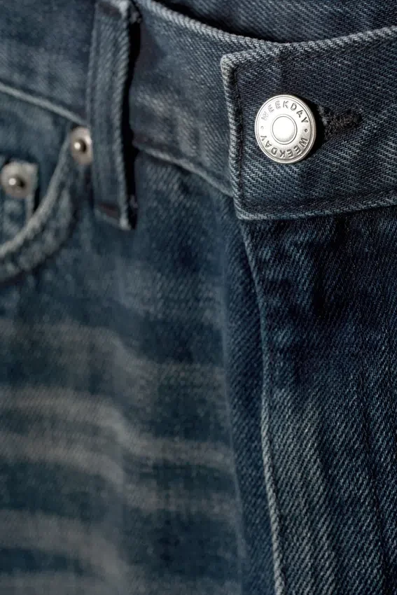 Rail Mid Rise Loose Wide Jeans – Azul océano profundo – Azul oscuro Rail Mid Rise Loose Wide Jeans – Azul océano profundo – Azul oscuro