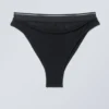 Slips brasileñas de malla de algodón en capas – Negro Slips brasileñas de malla de algodón en capas – Negro