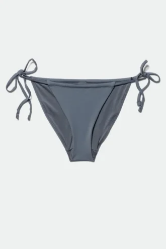 Slips de bikini fruncidas de cintura baja – Azul