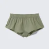 Slips de pijama de popelín de algodón de talle medio – Verde caqui Slips de pijama de popelín de algodón de talle medio – Verde caqui