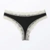Slips de talle bajo con encaje – Negro y blanco roto Slips de talle bajo con encaje – Negro y blanco roto