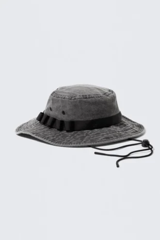 Sombrero tipo pescador – Gris oscuro lavado
