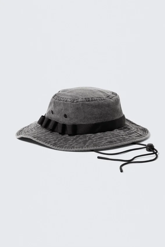 Sombrero tipo pescador – Gris oscuro lavado Sombrero tipo pescador – Gris oscuro lavado