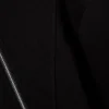 Sudadera con capucha asimétrica y cremallera corta – Negro