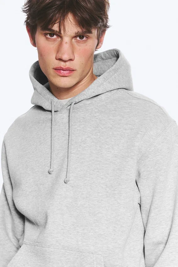 Sudadera con capucha clásica – Gris claro difuminado Sudadera con capucha clásica – Gris claro difuminado