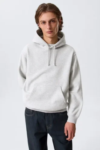 Sudadera con capucha clásica – Gris jaspeado