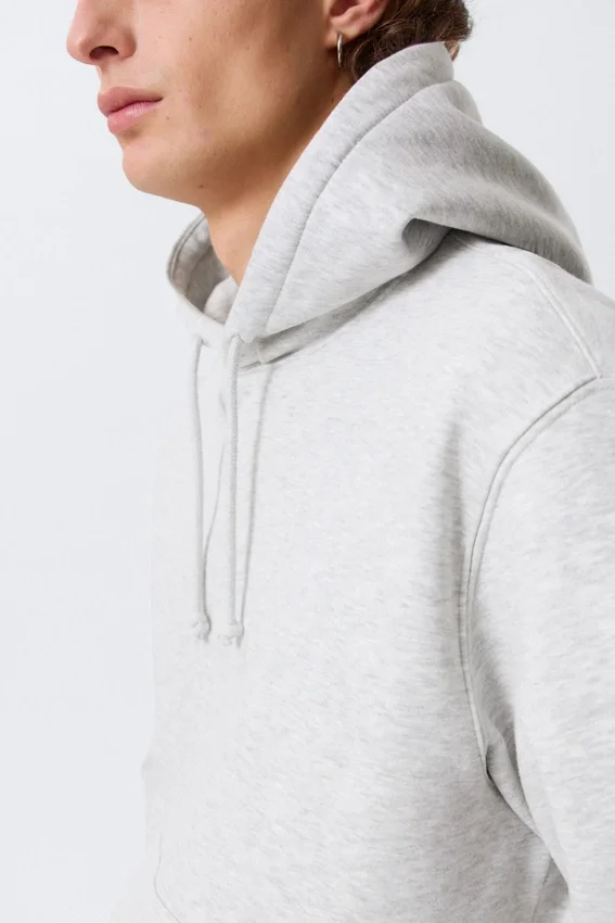 Sudadera con capucha clásica – Gris jaspeado Sudadera con capucha clásica – Gris jaspeado