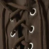 Sudadera con capucha corta y cordón – Marrón oscuro Sudadera con capucha corta y cordón – Marrón oscuro