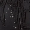 Sudadera con capucha, cremallera y estampados con tachuelas, corte entallado – Negro lavado con tachuelas Sudadera con capucha, cremallera y estampados con tachuelas, corte entallado – Negro lavado con tachuelas