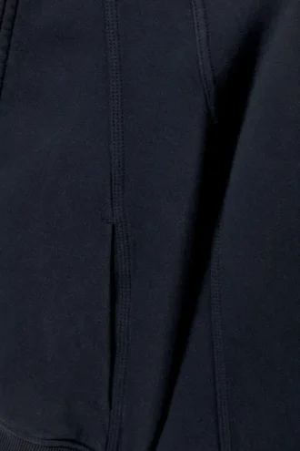Sudadera con capucha, cremallera y mangas raglán – Azul oscuro