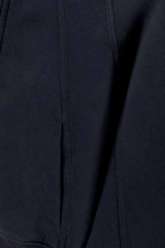 Sudadera con capucha, cremallera y mangas raglán – Azul oscuro Sudadera con capucha, cremallera y mangas raglán – Azul oscuro