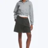 Sudadera con capucha, cremallera y mangas raglán – Gris jaspeado Sudadera con capucha, cremallera y mangas raglán – Gris jaspeado