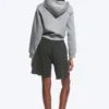 Sudadera con capucha, cremallera y mangas raglán – Gris jaspeado Sudadera con capucha, cremallera y mangas raglán – Gris jaspeado