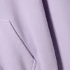 Sudadera con capucha de algodón y forro polar de corte holgado – Morado claro lavado Sudadera con capucha de algodón y forro polar de corte holgado – Morado claro lavado