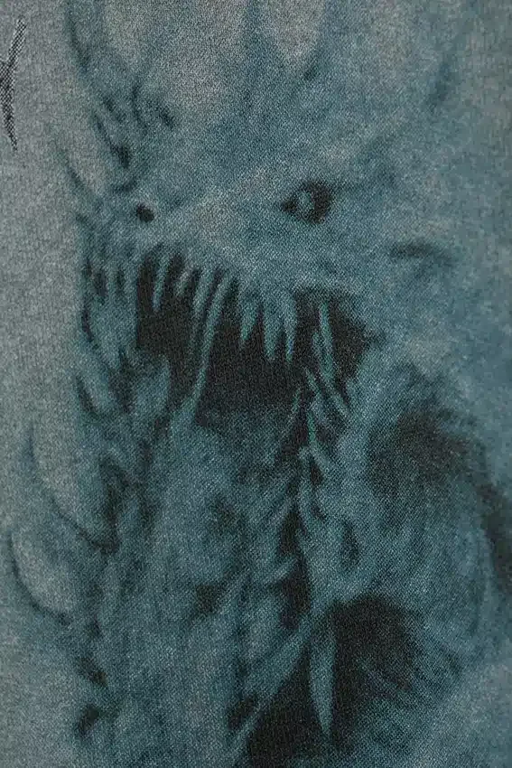 Sudadera con capucha de corte holgado con estampados cuadrados – Negro – Dragón Sudadera con capucha de corte holgado con estampados cuadrados – Negro – Dragón
