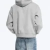 Sudadera con capucha de corte holgado – Gris jaspeado