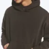 Sudadera con capucha de corte holgado – Marrón oscuro lavado Sudadera con capucha de corte holgado – Marrón oscuro lavado