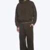 Sudadera con capucha de corte holgado – Marrón oscuro lavado Sudadera con capucha de corte holgado – Marrón oscuro lavado