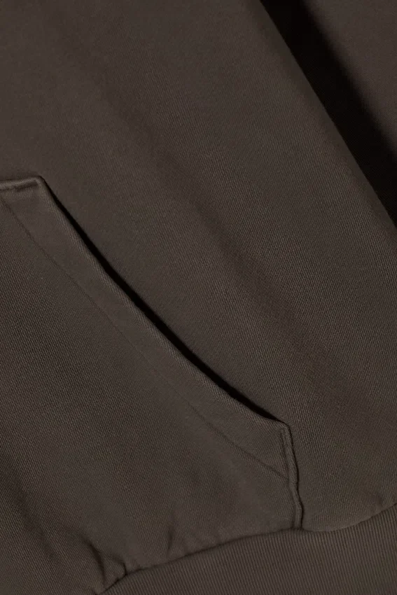 Sudadera con capucha de corte holgado – Marrón oscuro lavado Sudadera con capucha de corte holgado – Marrón oscuro lavado