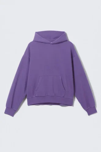 Sudadera con capucha de corte holgado – Morada