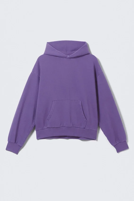 Sudadera con capucha de corte holgado – Morada Sudadera con capucha de corte holgado – Morada