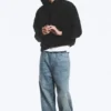 Sudadera con capucha de corte holgado – Negro Sudadera con capucha de corte holgado – Negro