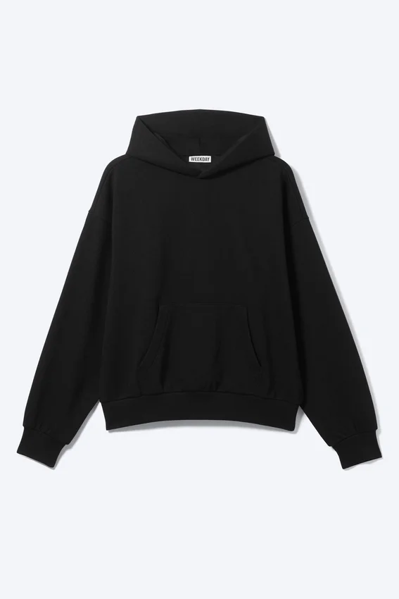 Sudadera con capucha de corte holgado – Negro Sudadera con capucha de corte holgado – Negro