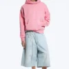Sudadera con capucha de corte holgado – Rosa lavado Sudadera con capucha de corte holgado – Rosa lavado