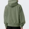 Sudadera con capucha de corte holgado – Verde lavado