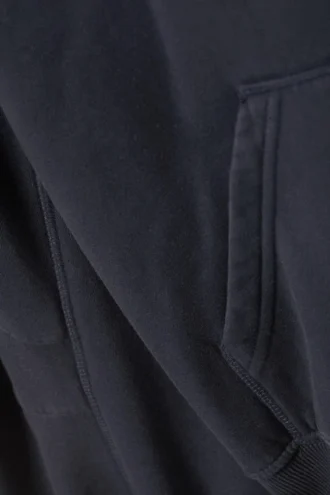 Sudadera con capucha de corte recto y mangas raglán – Azul marino oscuro lavado
