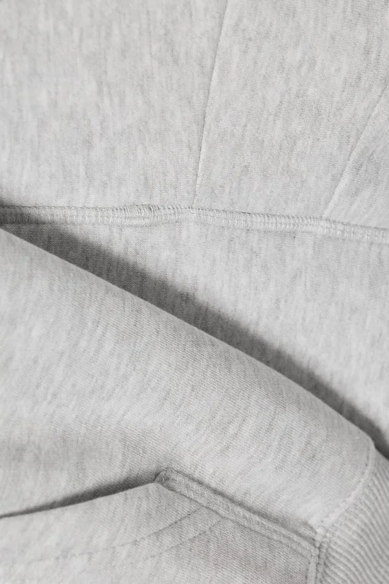 Sudadera con capucha de corte recto y mangas raglán – Gris jaspeado Sudadera con capucha de corte recto y mangas raglán – Gris jaspeado