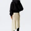 Sudadera con capucha de felpa de algodón de corte recto – Negro Sudadera con capucha de felpa de algodón de corte recto – Negro