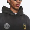 Sudadera con capucha de fútbol de corte holgado Toffs – Negro oscuro Sudadera con capucha de fútbol de corte holgado Toffs – Negro oscuro