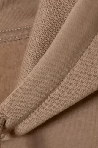 Sudadera con capucha de peso medio estándar – Beige oscuro