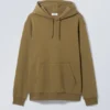 Sudadera con capucha de peso medio estándar – Caqui Sudadera con capucha de peso medio estándar – Caqui