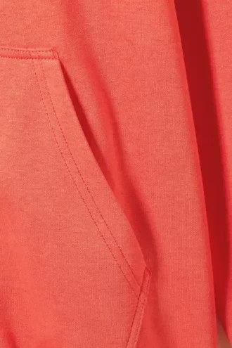Sudadera con capucha de peso medio estándar – Rojo coral