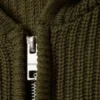 Sudadera con capucha de punto de corte recto – Verde caqui oscuro Sudadera con capucha de punto de corte recto – Verde caqui oscuro