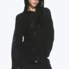 Sudadera con capucha de punto – Negro Sudadera con capucha de punto – Negro