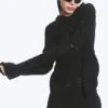 Sudadera con capucha de punto – Negro Sudadera con capucha de punto – Negro