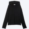 Sudadera con capucha de punto – Negro Sudadera con capucha de punto – Negro