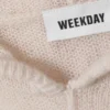 Sudadera con capucha de punto transparente de mezcla de lana Terri – Gris claro