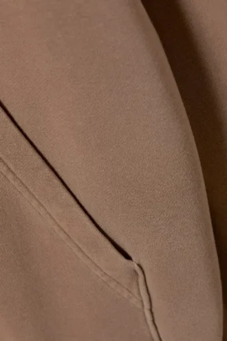 Sudadera con capucha Essence Standard – Beige oscuro lavado