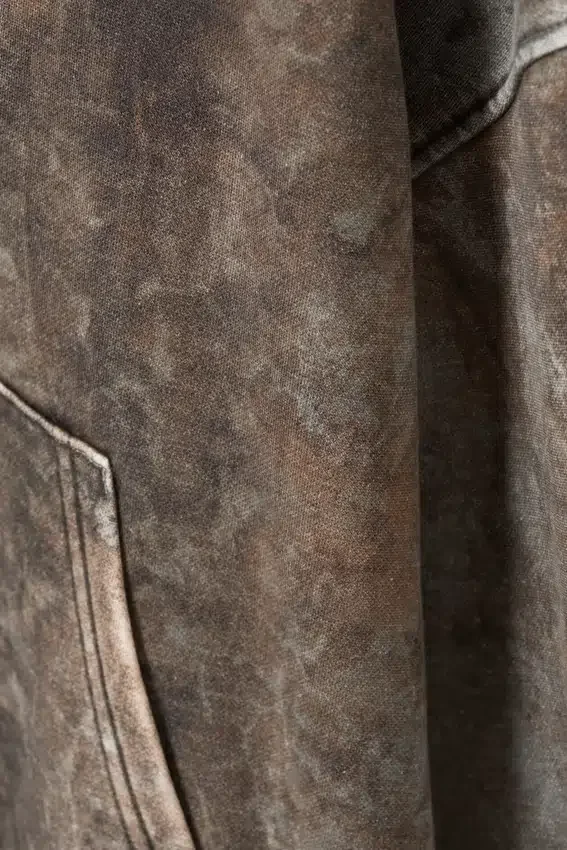 Sudadera con capucha estampada de corte holgado – Verde caqui bosque Sudadera con capucha estampada de corte holgado – Verde caqui bosque