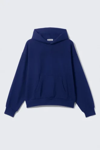 Sudadera con capucha holgada – Azul oscuro