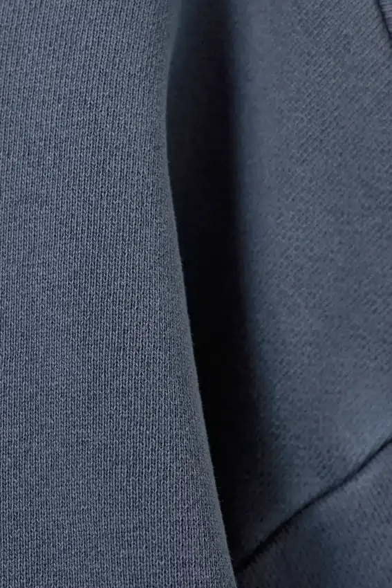 Sudadera con capucha holgada de algodón grueso – Azul oscuro lavado Sudadera con capucha holgada de algodón grueso – Azul oscuro lavado