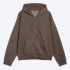 Sudadera con capucha holgada y estampados – Marrón oscuro